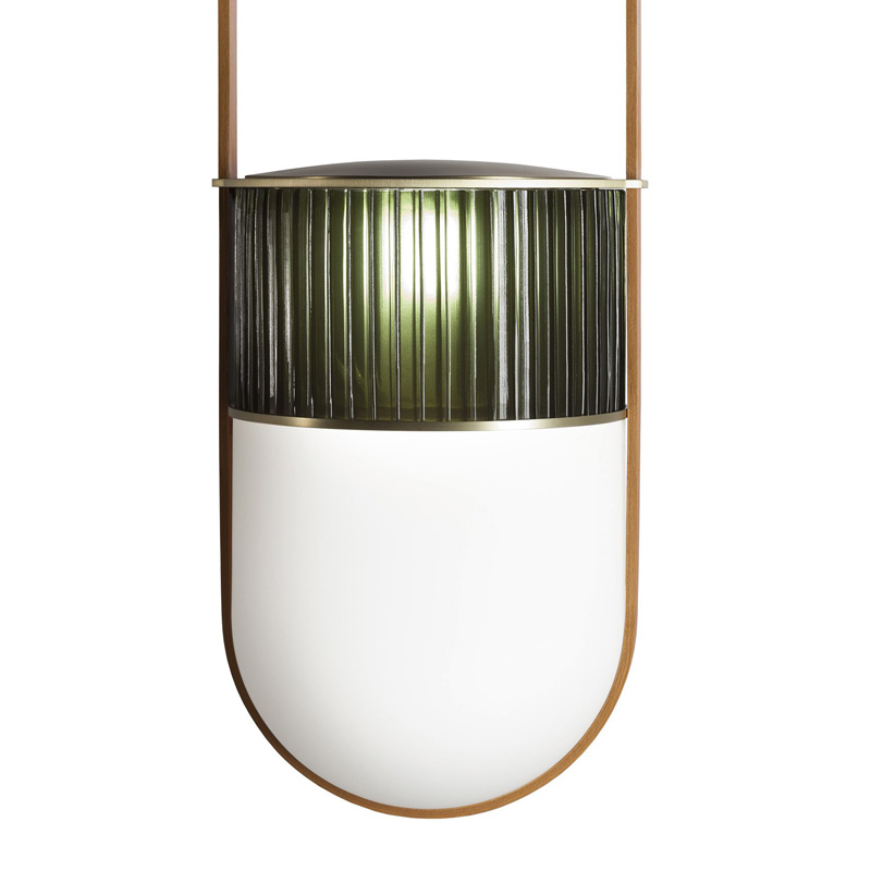 Дизайнерский реечный светильник со стеклянными подвесными плафонами FARG фото #num#