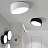 Геометрические плоские светильники в скандинавском стиле SHEAR 50 см  Черный фото 7