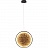 Подвесной светодиодный светильник в форме диска с резным плафоном RODA коричневый 40 см   фото 11