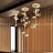 Потолочные светильники с прозрачными шарообразными плафонами разного размера на вертикальной стойке IONA LINE фото 20