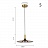 Подвесной светильник с деревянным абажуром в форме диска THEA фото 2