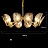 Серия дизайнерских люстр с выпуклыми овальными плоскостями с узором по технике «морозная роспись» RIFFLE 10 ламп фото 4