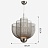 Дизайнерская светодиодная люстра с сетчатым каркасом MESHMATICA 80 см  Серебро (Хром) фото 7