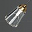 Подвесной светильник с двумя конусообразными плафонами из металла и кристалла ADRIELL латунь фото 5