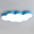 Светодиодные потолочные светильники в форме облака CLOUD ГолубойМалый (Small) фото 4