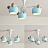 Люстра в скандинавском стиле с деревянными элементами BONNY 8 плафонов Голубой фото 5