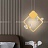 Серия подвесных светодиодных светильников с плафонами в виде бабочек на металлическом каркасе геометрической формы BABETTA GEOMETRY B золото фото 21
