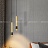 Подвесной светодиодный светильник вытянутой цилиндрической формы с металлической отделкой в черном и латунном цвете VOGEL фото 8