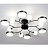 Серия потолочных светодиодных люстр с дисковидными и шарообразными плафонами на разветвленном каркасе MARTA C черный фото 13