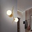 Настенный светильник с двумя стеклянными шарообразными плафонами на изогнутой стойке MATHIA WALL фото 4