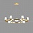 Серия кольцевых люстр с шарообразными стеклянными плафонами на струнном подвесе ILIANA CH 70 см  латунь фото 8