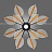 Серия потолочных светодиодных люстр с прозрачными листовидными плафонами с черными и латунными перегородками на лучевом каркасе VISUAL фото 6