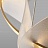 Кольцевая светодиодная люстра с изогнутыми плафон ами и металлическим центром на струнном подвесе KEARNEY 6 ламп золотой фото 9
