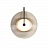 Дизайнерский настенный светильник в виде диска из рифленого стекла EMMEN Черный фото 3