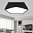 Светодиодный потолочный светильник в черном и белом цветах GEOMETRIC B&W 52 см  Белый фото 7