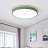 Цветные плоские светодиодные светильники в эко стиле DISC DH 38 см  Зеленый фото 2