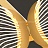 Серия подвесных светодиодных светильников с плафонами в виде бабочек на металлическом каркасе геометрической формы BABETTA GEOMETRY B золото фото 12