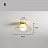 Потолочный светильник с шарообразным плафоном и двойным сетчатым абажуром JARDIN модель А золотой фото 4