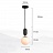 Серия подвесных светильников с плафонами различных геометрических форм из натурального белого мрамора A1 черный фото 7