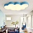 Светодиодные потолочные светильники в форме облака CLOUD ГолубойМалый (Small) фото 11