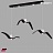 Светильники чайка 6 плафонов Черный Прямоугольная база фото 5