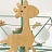 Минималистская люстра для детской с забавными фигурками зверей из дерева GIRAFFE Зеленый A Короткая штанга фото 16