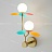 Настенный светильник с двумя шарообразными матовыми плафонами и декоративными дисками разных цветов MATISSE WALL DUO фото 9