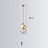 Дизайнерский светильник с двунаправленными шарообразными плафонами и листовидным рельефным абажуром из металла SIRIANN фото 3