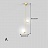 Серия подвесных светильников с шарообразными плафонами и светящимися кольцами на двух металлических стойках SKARVIK модель C черный фото 4