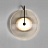Дизайнерский настенный светильник в виде диска из рифленого стекла EMMEN Черный фото 4