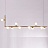 Серия реечных люстр с плафонами из стекла LINDA LONG 6 плафонов Золотой A одинарный плафон фото 8