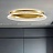 Потолочный светодиодный светильник с золотым основанием и прозрачным плафоном AMATA Модель M фото 4
