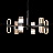 Серия современных люстр с плафонами из стекла SENSE 12 плафонов  Золотой фото 3