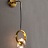 Настенный светильник с круглым плафоном в виде кристалла на золотом кольце ADONICA WALL фото 4
