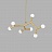 Люстра с шарообразными стеклянными плафонами на золотых стойках молекулярной формы LARRYS фото 2