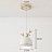 Подвесной светодиодный светильник с матовым шарообразным плафоном и декором в виде оленьих рожек WENDY черный фото 3