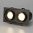 Встраиваемый светодиодный светильник Pry two SQR Черный 3000K фото 5