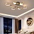 Потолочная светодиодная люстра с плафонами в форме колец и дисков MARSA 6 плафонов  Золотой фото 14