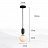Серия подвесных светильников с плафонами различных геометрических форм из натурального белого мрамора A1 черный фото 5