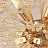 Светодиодная люстра в виде шара из хрустальных пучков с металлическим центром ROSALIA 40 см  золото фото 12