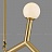 Люстра с шарообразными стеклянными плафонами на золотых стойках молекулярной формы LARRYS фото 4