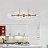 Реечный потолочный светильник со стеклянными плафонами DISA Дымчатый фото 10