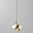 Дизайнерский светильник с двунаправленными шарообразными плафонами и листовидным рельефным абажуром из металла SIRIANN фото 2