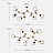 Люстра молекулярной формы со стеклянными плафонами BELVIS 10 плафонов Черный фото 3