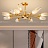 Серия потолочных люстр с рельефными плафонами округлой цилиндрической формы на лучевом каркасе HENDRICA фото 6