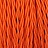 Оранжевый скрученный текстильный провод фото 2