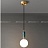 Серия подвесных светильников со стеклянным шарообразным плафоном и декором из натурального мрамора PETIT B фото 6