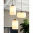 Серия подвесных светильников с гофрированным цилиндрическим абажуром молочного цвета со стилизованным под дерево основанием ILSE фото 7