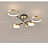 Потолочная светодиодная люстра с плафонами в форме колец и дисков MARSA 6 плафонов  Золотой фото 3