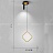 Серия подвесных светодиодных светильников со светящимися плафонами в виде геометрических фигур и дополнительным поворотным плафоном на потолочной чаше STRING фото 7